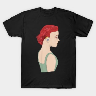 Girl using a hearing aid T-Shirt